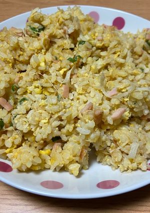 ネギとハムと卵のチャーハン-レシピのメイン写真