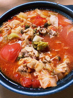 トマト缶とケチャップでトマト鍋-レシピのメイン写真