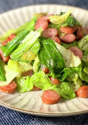 ソーセージとキャベツの炒め物-レシピのメイン写真