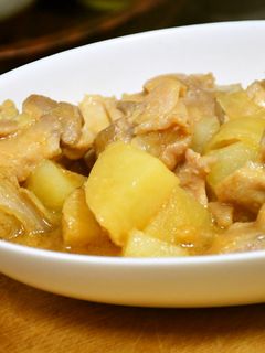 ご飯のおとも「鶏肉とじゃがいもの味噌煮」-レシピのメイン写真