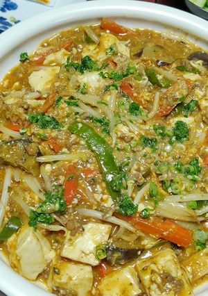 残り野菜と豆腐でふんわり卵麻婆豆腐-レシピのメイン写真