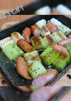 白ネギとウインナーのガーリックオイル焼き-レシピのメイン写真