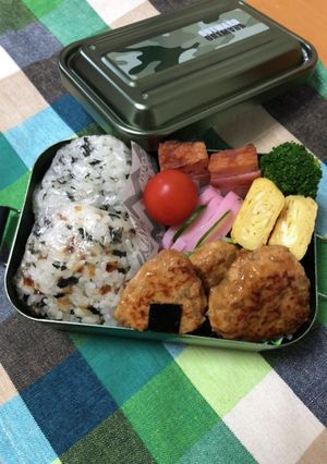 男子中学生弁当★ おにぎり弁当 12.6-レシピのメイン写真