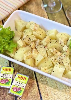 サラミ＆バジル風味のチーズじゃが-レシピのメイン写真