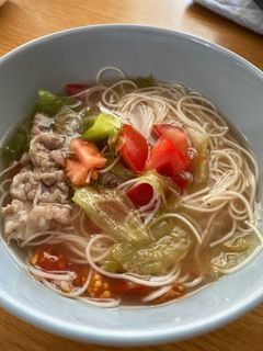 ♡牛肉とトマトとレタスのにゅうめん♡-レシピのメイン写真
