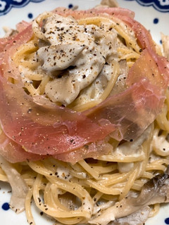 牛乳で濃厚☆舞茸と生ハムのクリームパスタ-レシピのメイン写真