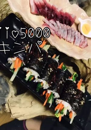 簡単 キンパ 韓国 海苔巻 パーティ料理-レシピのメイン写真