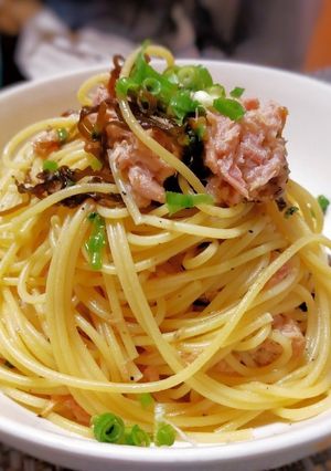 ツナ缶と塩昆布の無限和風パスタ-レシピのメイン写真