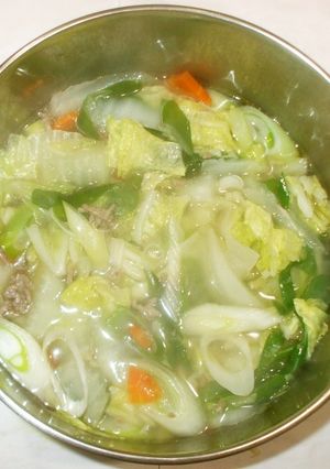 ひき肉と白菜のスープ♪簡単-レシピのメイン写真