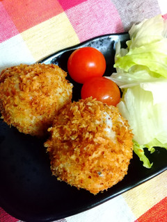 しらすと玉ねぎだし入り揚げないコロッケ-レシピのメイン写真