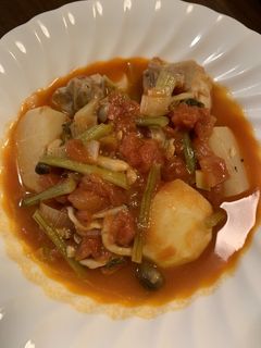 蕪とチキンの和風トマト煮込み-レシピのメイン写真