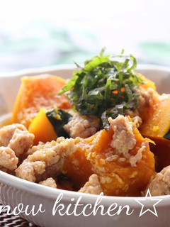かぼちゃそぼろの塩麹煮-レシピのメイン写真
