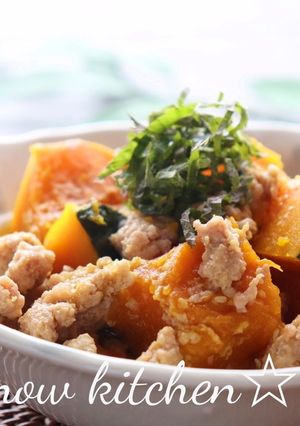 かぼちゃそぼろの塩麹煮-レシピのメイン写真
