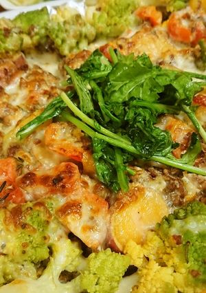 ロマネスコと安納芋とトマトのチーズ焼-レシピのメイン写真