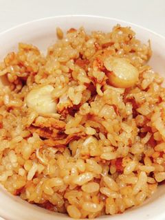 鶏胸肉とベビーホタテの炊き込みご飯-レシピのメイン写真