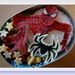 รูปของ キャラ弁☆簡単『スパイダーマンのお弁当』