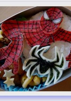 キャラ弁☆簡単『スパイダーマンのお弁当』-レシピのメイン写真