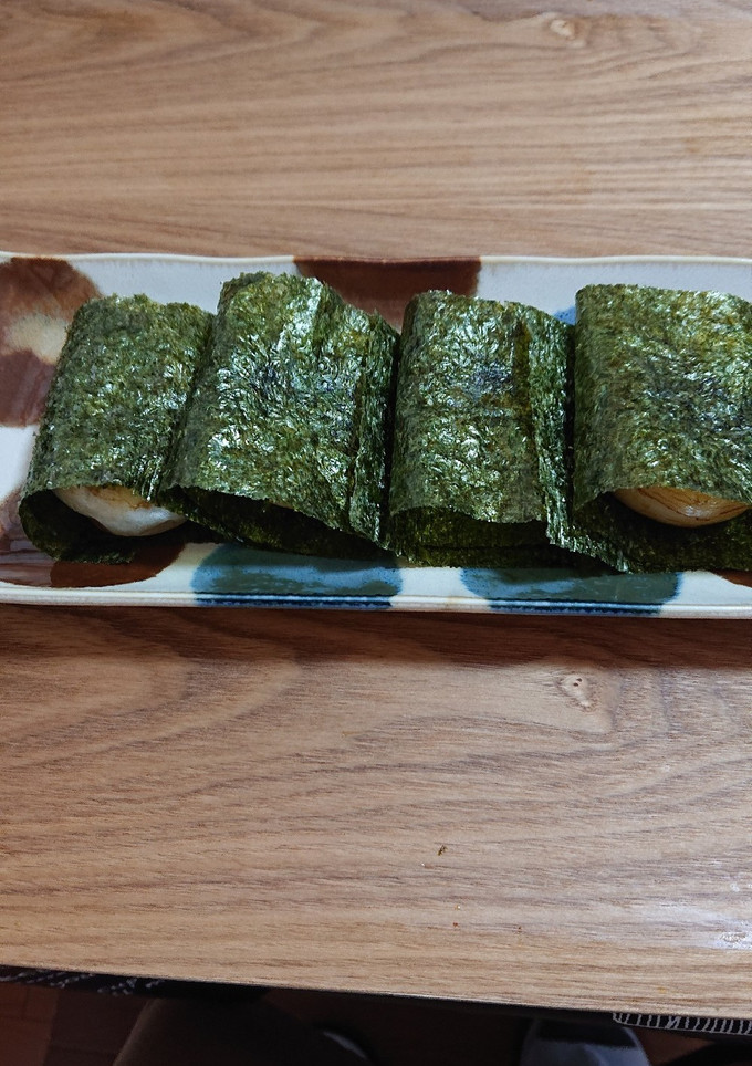 焼きもち、海苔で巻いたの。-レシピのメイン写真