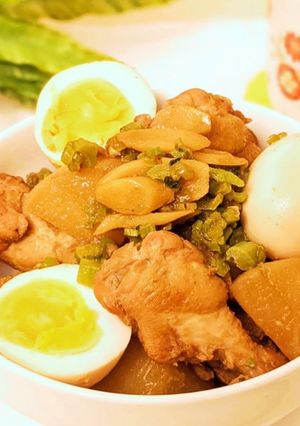 大根と骨付き鶏肉の煮付け-レシピのメイン写真
