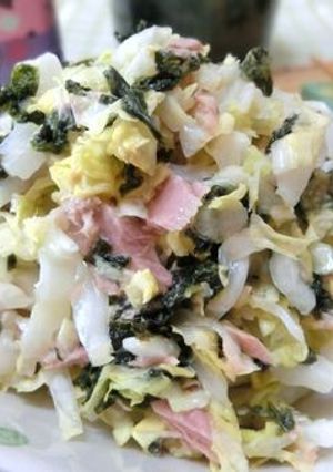 大量消費に☆　白菜のツナ海苔サラダ-レシピのメイン写真