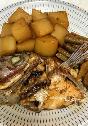 鯛のアラの煮付け★冬のこってりツヤ感-レシピのメイン写真