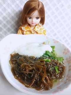 リカちゃん♡水菜もずく山芋しゃぶしゃぶ鍋-レシピのメイン写真