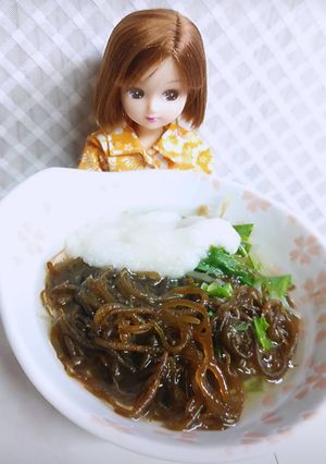 リカちゃん♡水菜もずく山芋しゃぶしゃぶ鍋-レシピのメイン写真