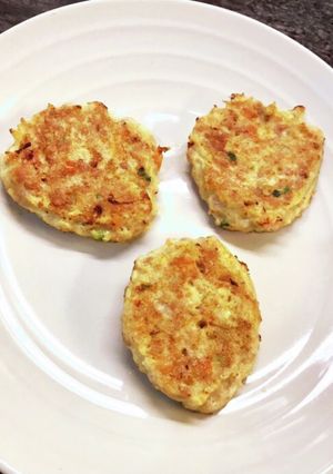 野菜たっぷりピカタ風ハンバーグ-レシピのメイン写真