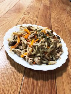 もやしの中華炒め!挽肉入りで旨味アップ☆-レシピのメイン写真