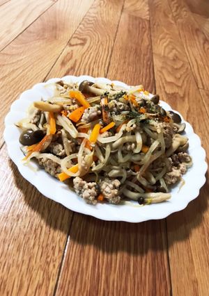 もやしの中華炒め！挽肉入りで旨味アップ☆-レシピのメイン写真