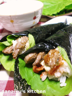 韓国風♡牛肉キムチのマヨネーズ巻き-レシピのメイン写真