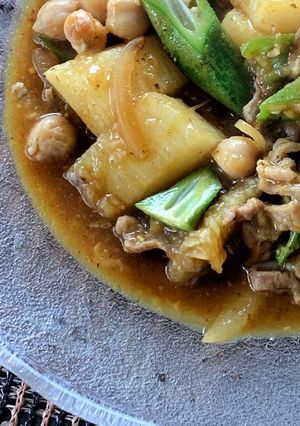 長芋と豚肉の味噌カレー煮-レシピのメイン写真