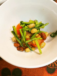 かぶの葉とお豆のサラダ-レシピのメイン写真
