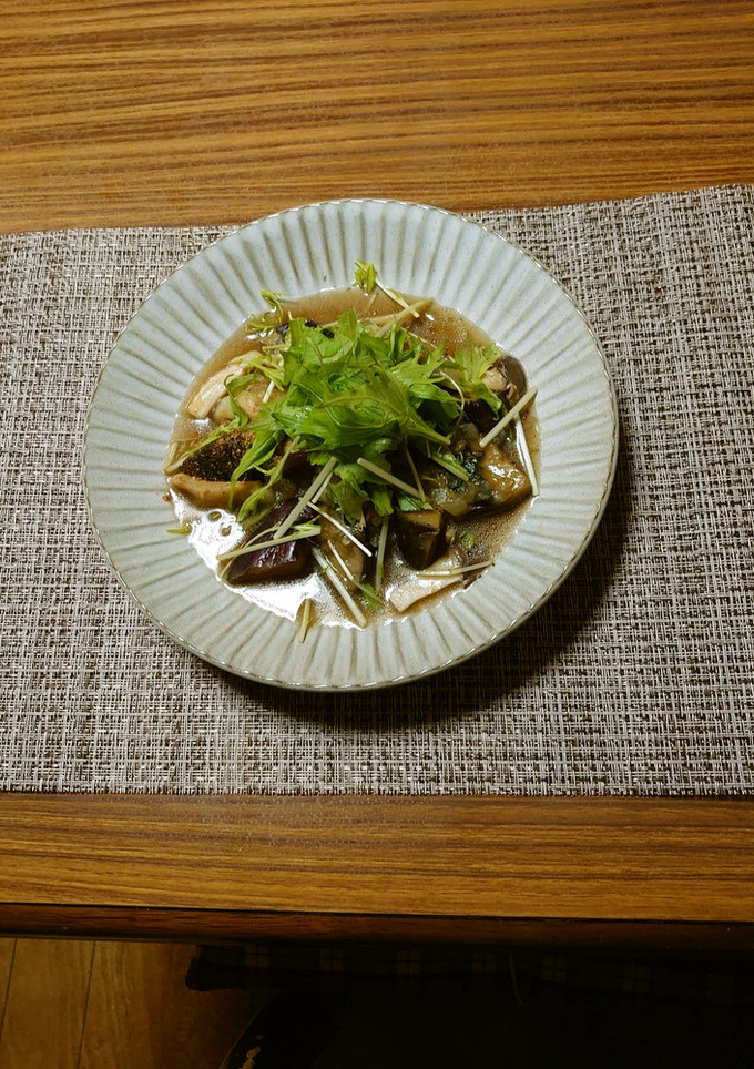 ヨウサマの減塩玉ねぎソースの茄子の煮浸し-レシピのメイン写真