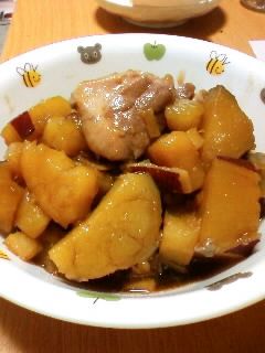 さつまいもと鶏肉の甘辛煮-レシピのメイン写真