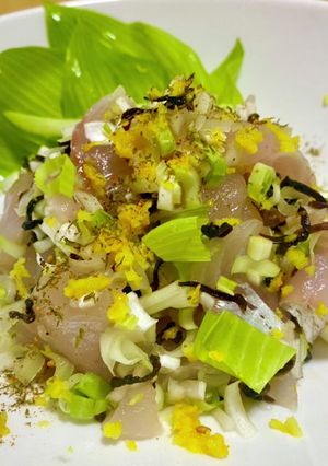 うるいとほうぼうの塩昆布和え-レシピのメイン写真