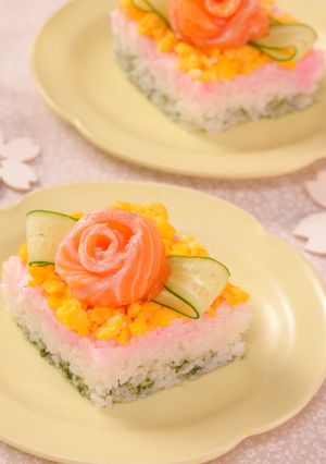 ひなまつりに♪華やかひし餅風押し寿司-レシピのメイン写真