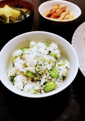 簡単菜飯!水菜の混ぜご飯-レシピのメイン写真