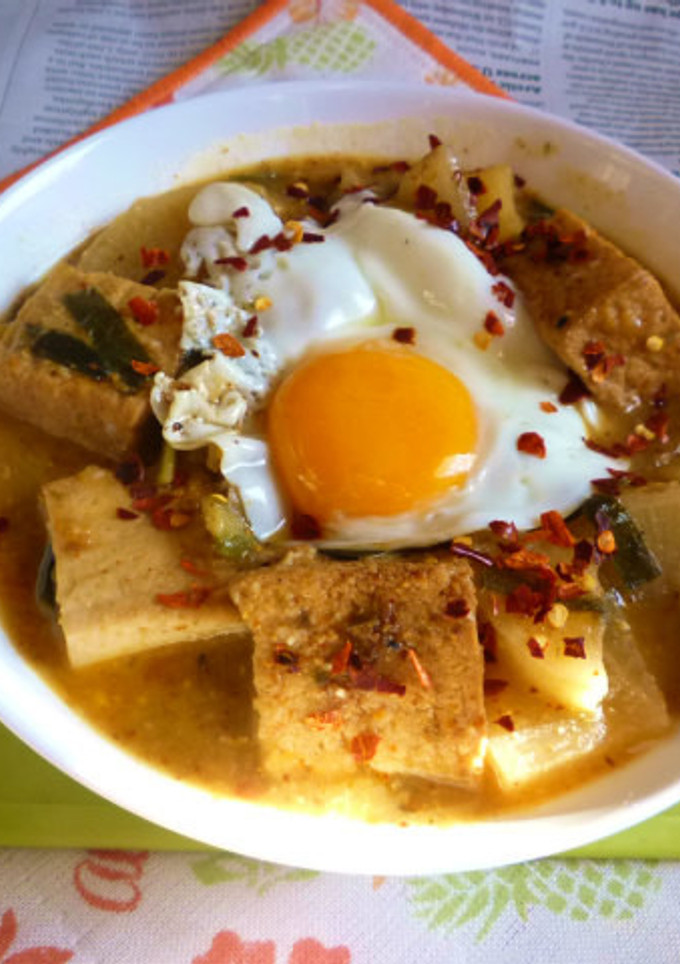 絹厚揚げと野菜の炊いたん・月見風-レシピのメイン写真