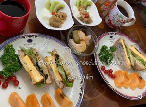 生ハムロースとオムレットのトーストサンド-レシピのメイン写真
