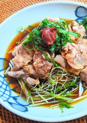 甘酢醤油たれの梅豚しゃぶ-レシピのメイン写真
