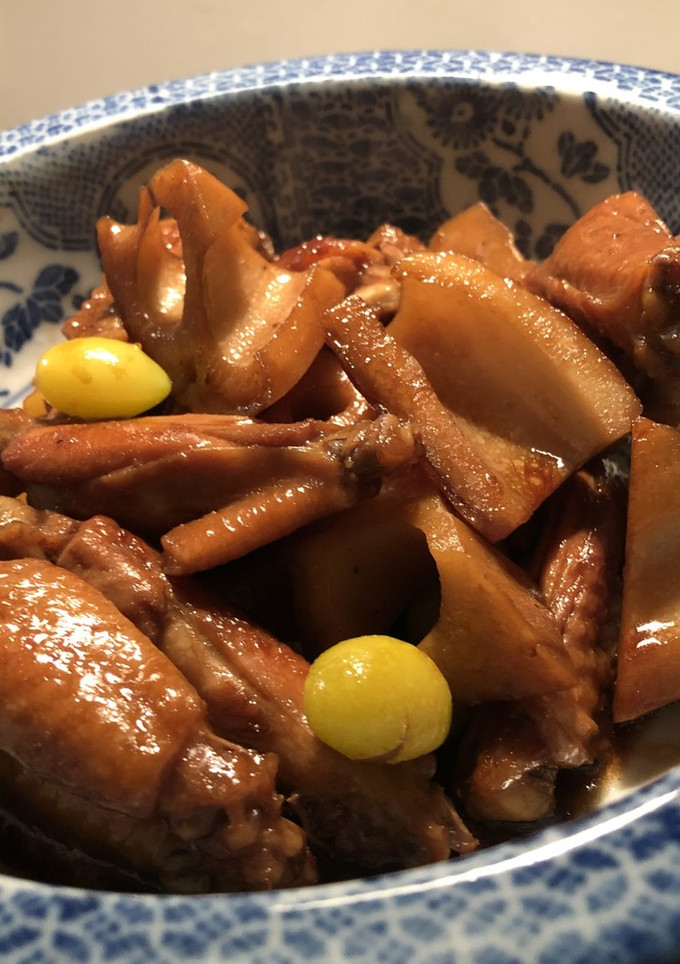 れんこんと鶏手羽の甘辛煮-レシピのメイン写真