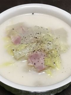 白菜とベーコンのミルクスープ-レシピのメイン写真