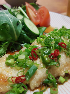 鶏胸肉の甘酢ネギソ―スかけ-レシピのメイン写真