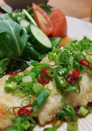 鶏胸肉の甘酢ネギソ―スかけ-レシピのメイン写真