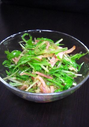 ☆ハリハリｯ水菜＆春雨＆ハ～ムサラダ☆-レシピのメイン写真