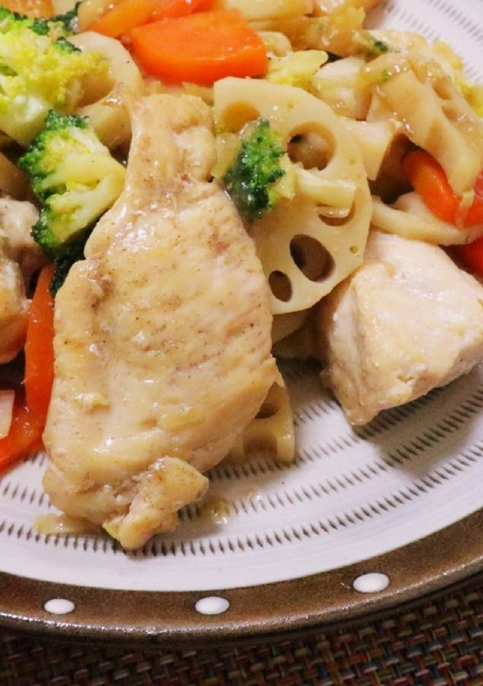 鶏むね肉と野菜の生姜炒め-レシピのメイン写真