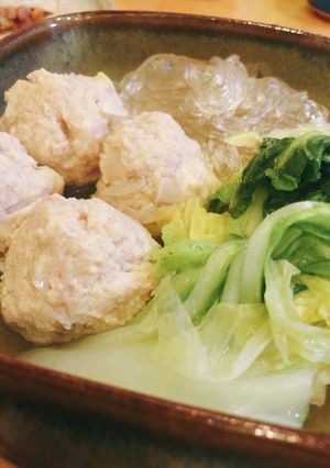 白菜とコリコリ鶏団子のスープ-レシピのメイン写真