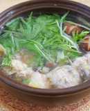 長芋入りふわふわ鶏団子のおろしゆず鍋