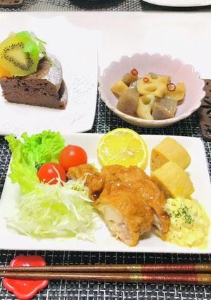 夕飯のおかずにチキン南蛮メインの献立-レシピのメイン写真